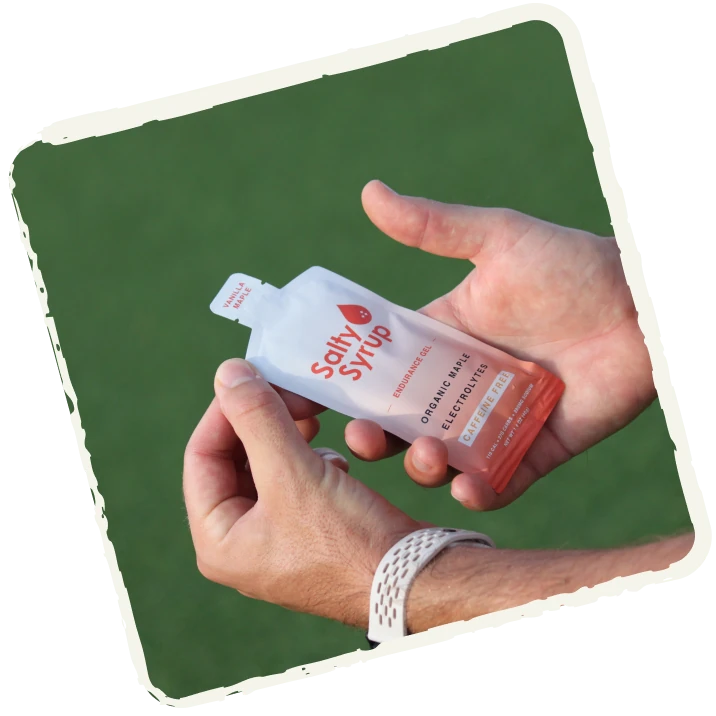 Opening a packet on the turf